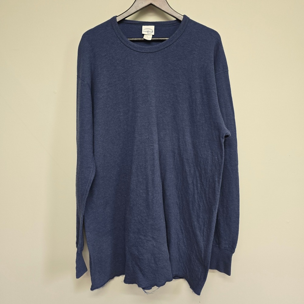 Duofold Thermal Long Sleeve Shirt Mens Tall 2XL Blue Wool Blend Gorpcore